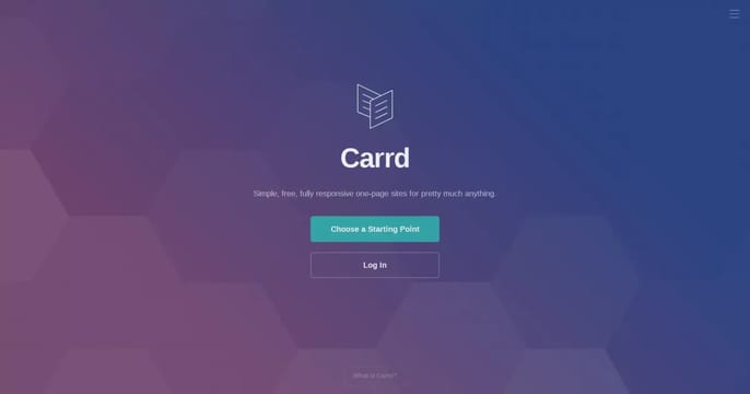 Carrd screenshot
