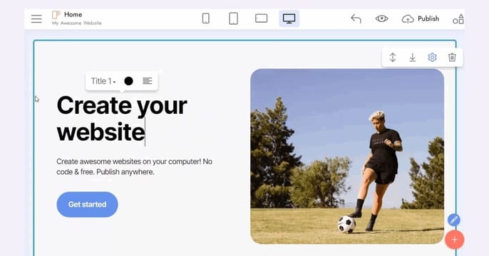 Mobirise screenshot