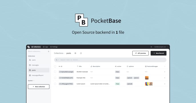 PocketBase screenshot