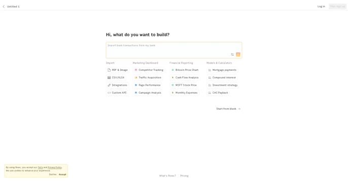 Rows screenshot