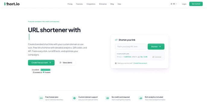 Short.io screenshot