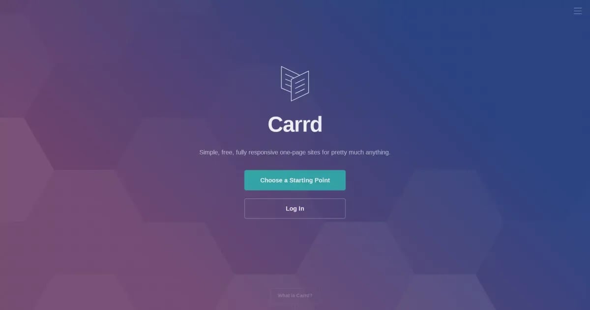 Carrd primary screenshot