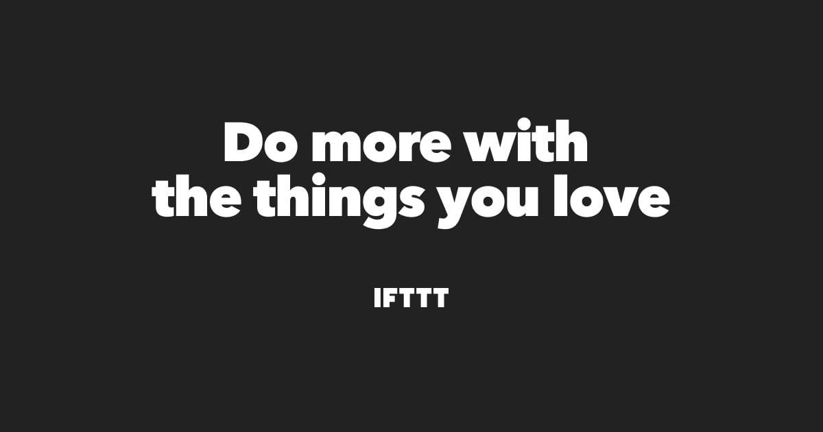 IFTTT primary screenshot