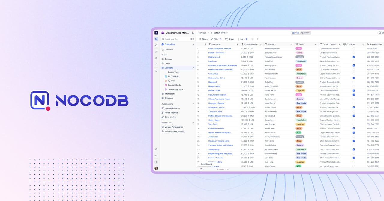 NocoDB Cloud screenshot