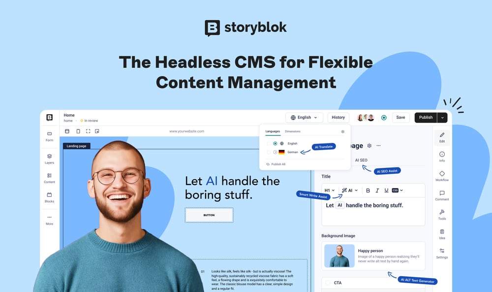 Storyblok screenshot