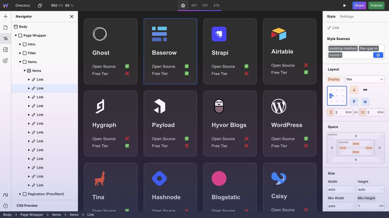Webstudio screenshot
