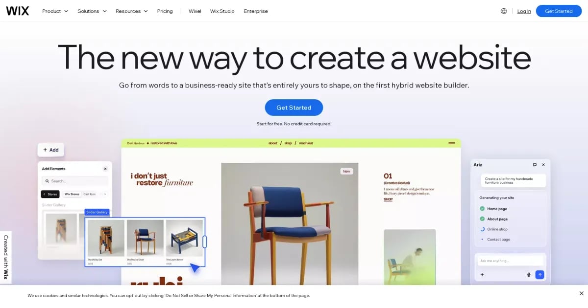 Wix primary screenshot